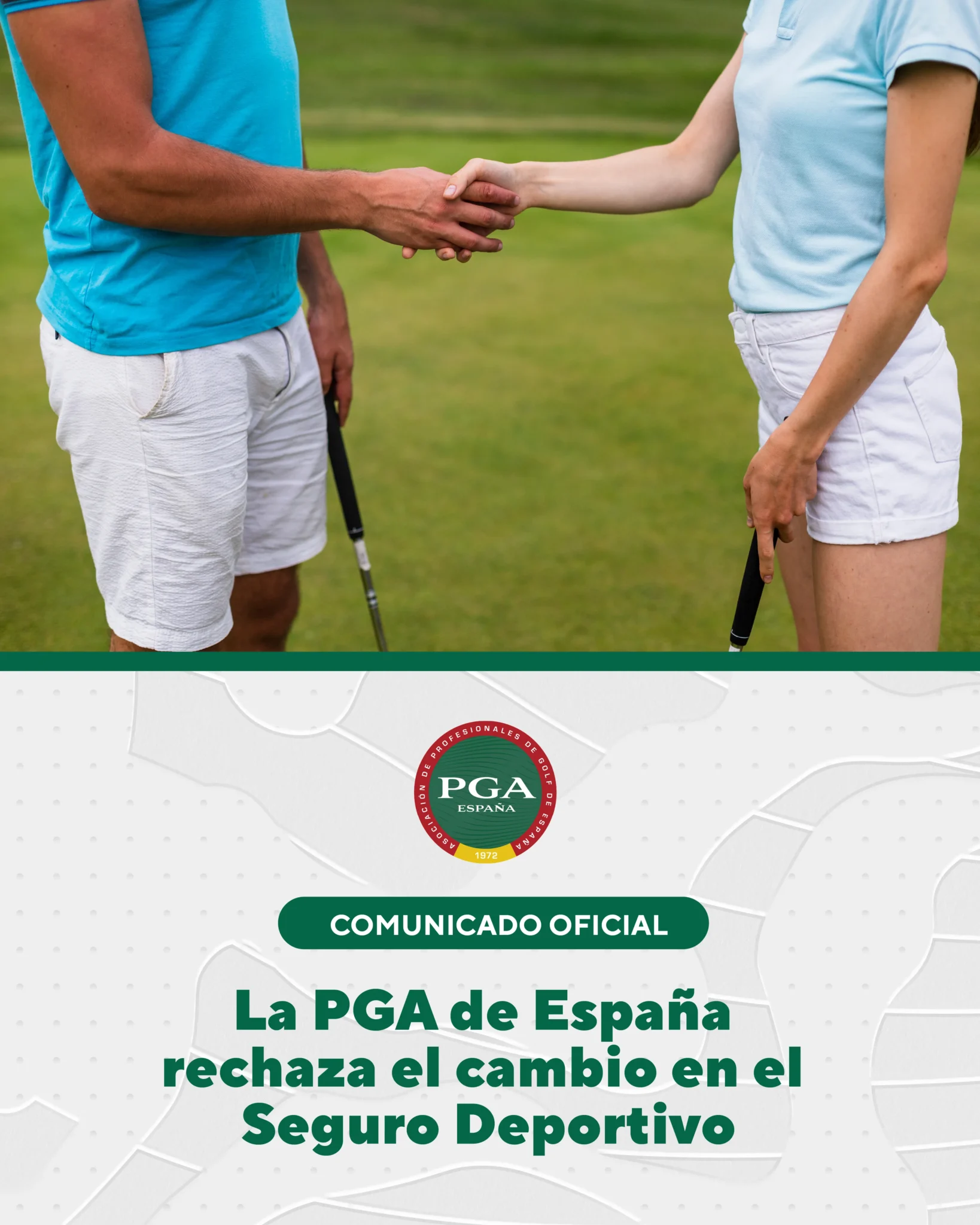 La PGA de España rechaza el retroceso en los derechos del deportista federado a través de la modificación del Seguro Obligatorio Deportivo