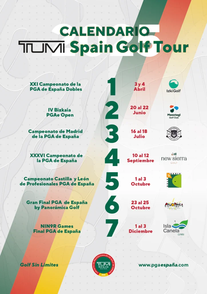 Calendario TUMI Spain Golf Tour