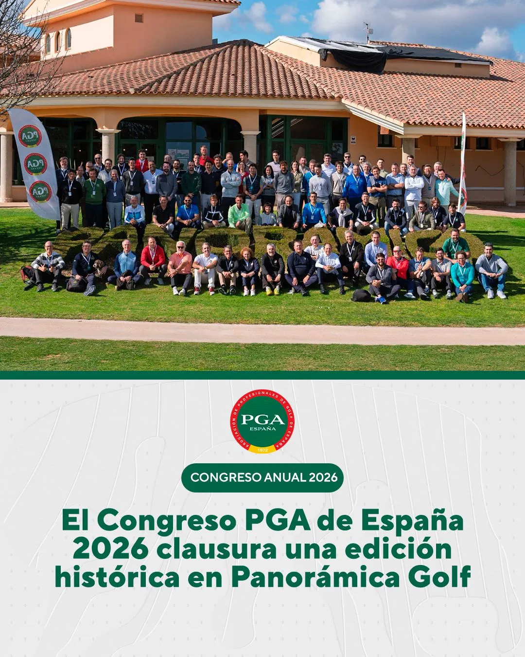 Congreso PGA de España 2026 celebrado en Panorámica Golf con profesionales y ponentes